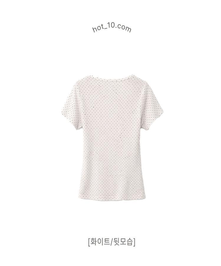 ドットリボンラップ半袖Tシャツ