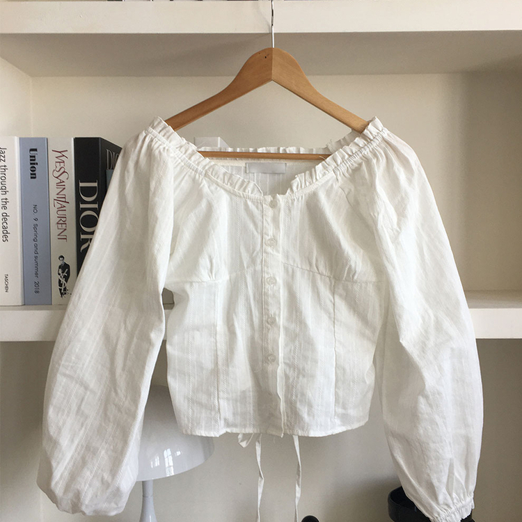 フリルオフショルダーブラウス