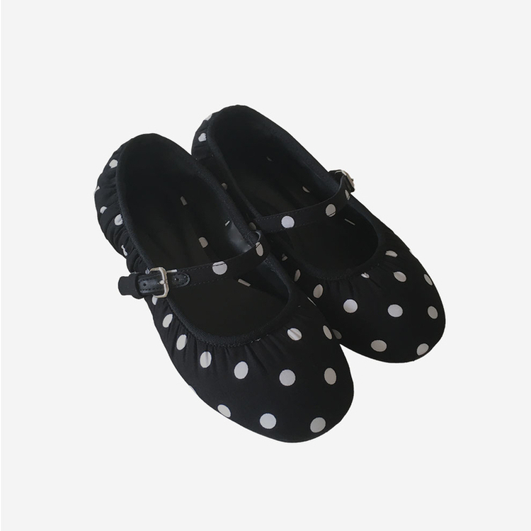 ドットフラットメリージェーンシューズ