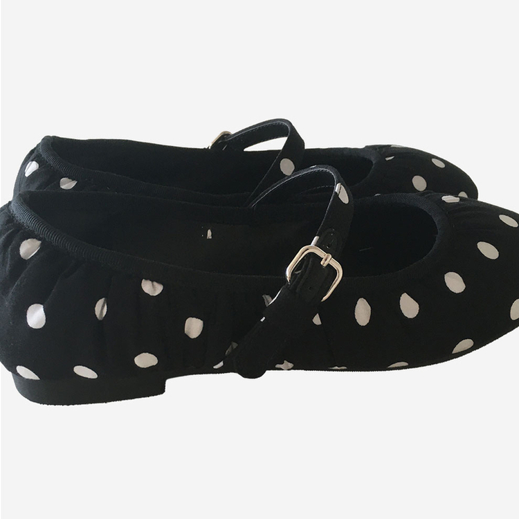 ドットフラットメリージェーンシューズ