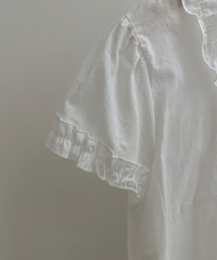 キャンディフリルリボンレイヤードブラウス