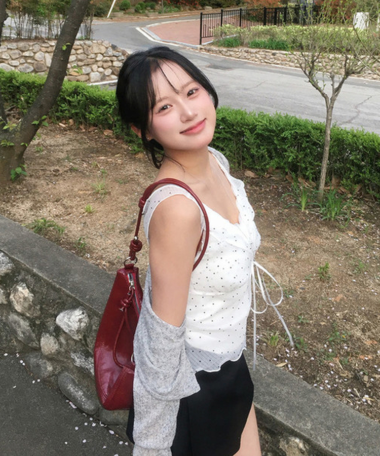 【カップ付き】レースキャミソール(5color) WHITE