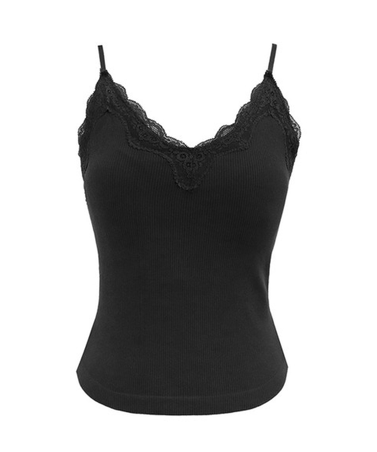 【カップ付き】レースキャミソール(5color)