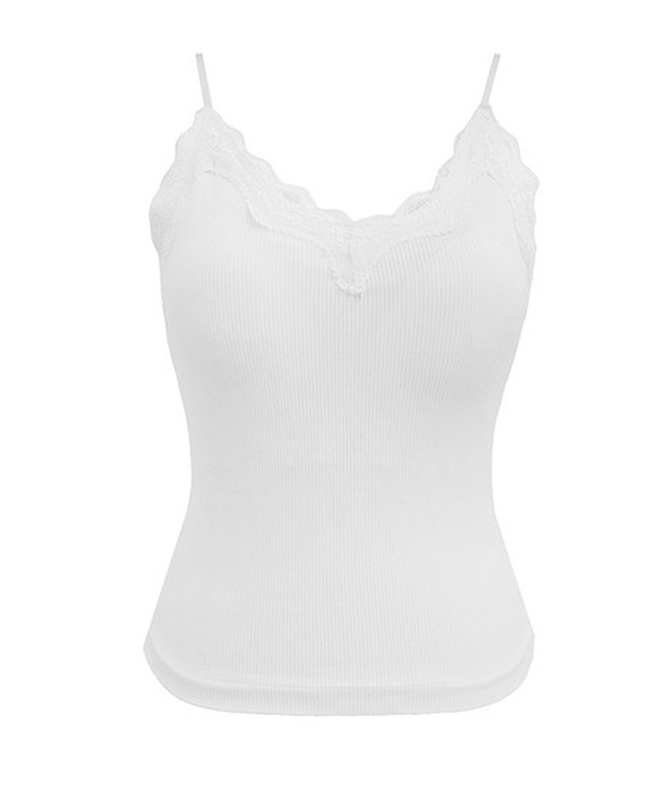 【カップ付き】レースキャミソール(5color)