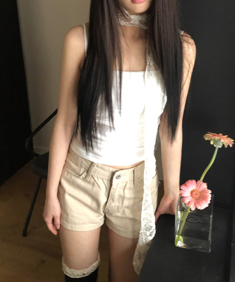 アイレットスタッズショートパンツ BEIGE