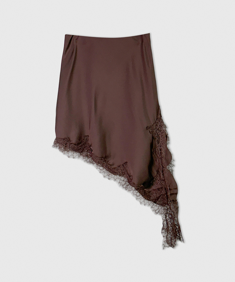レースシルキーアンバランススカート
