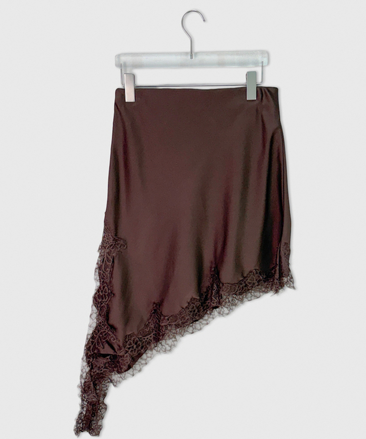 レースシルキーアンバランススカート