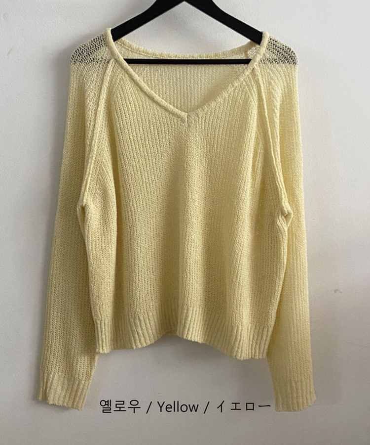 シースルーメッシュサマーニット(8color)