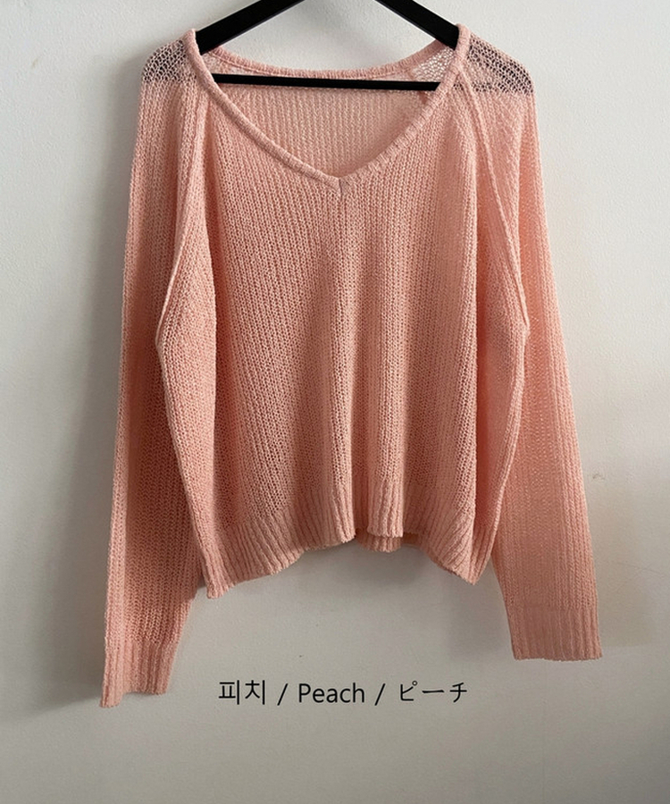 シースルーメッシュサマーニット(8color)