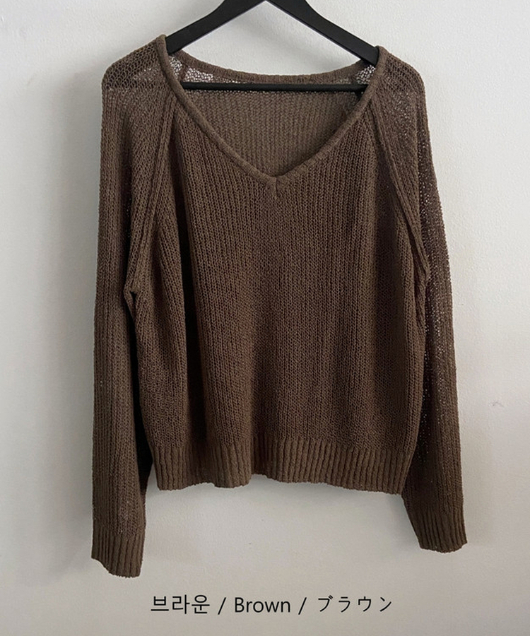 シースルーメッシュサマーニット(8color)