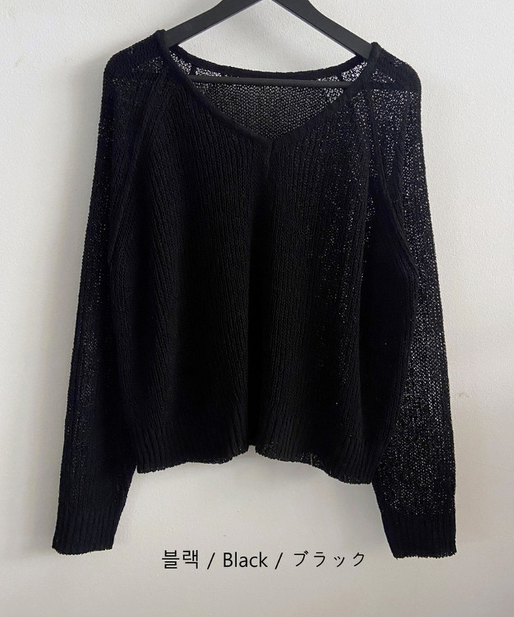 シースルーメッシュサマーニット(8color)