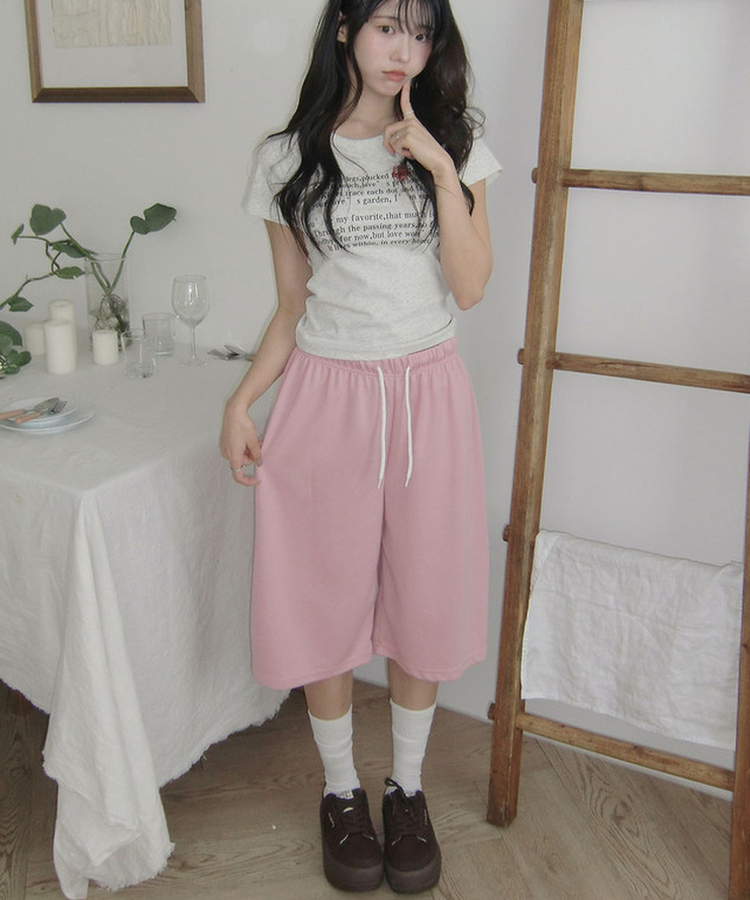 5分丈トレーニングパンツ(11color) PINK