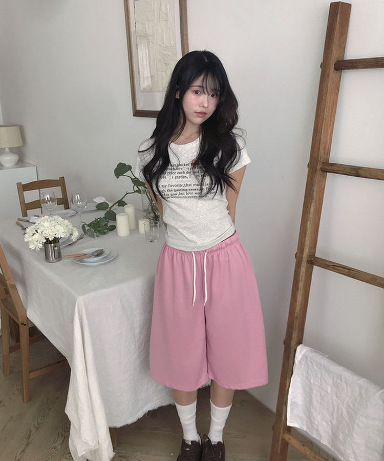 5分丈トレーニングパンツ(11color) PINK