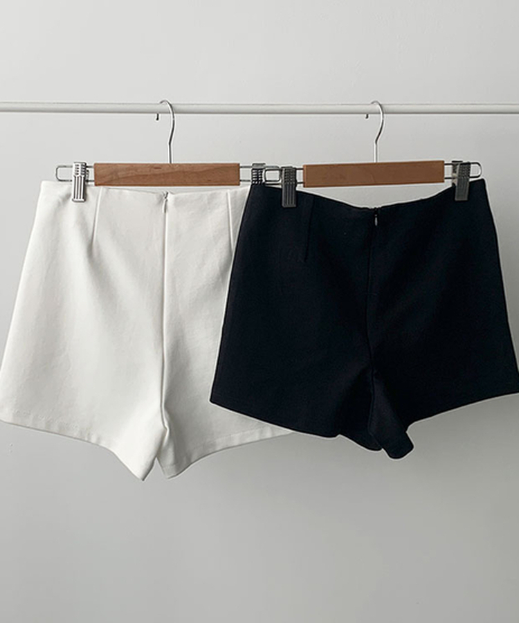 ハイウエストスパンスリムショートパンツ
