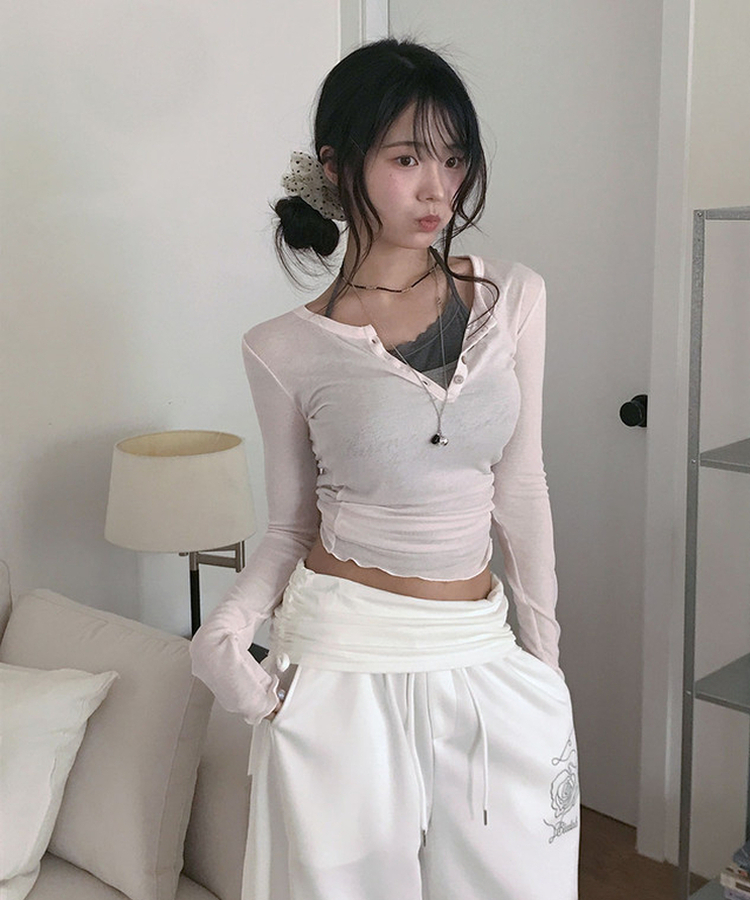 ピンタックワイドロングパンツ WHITE