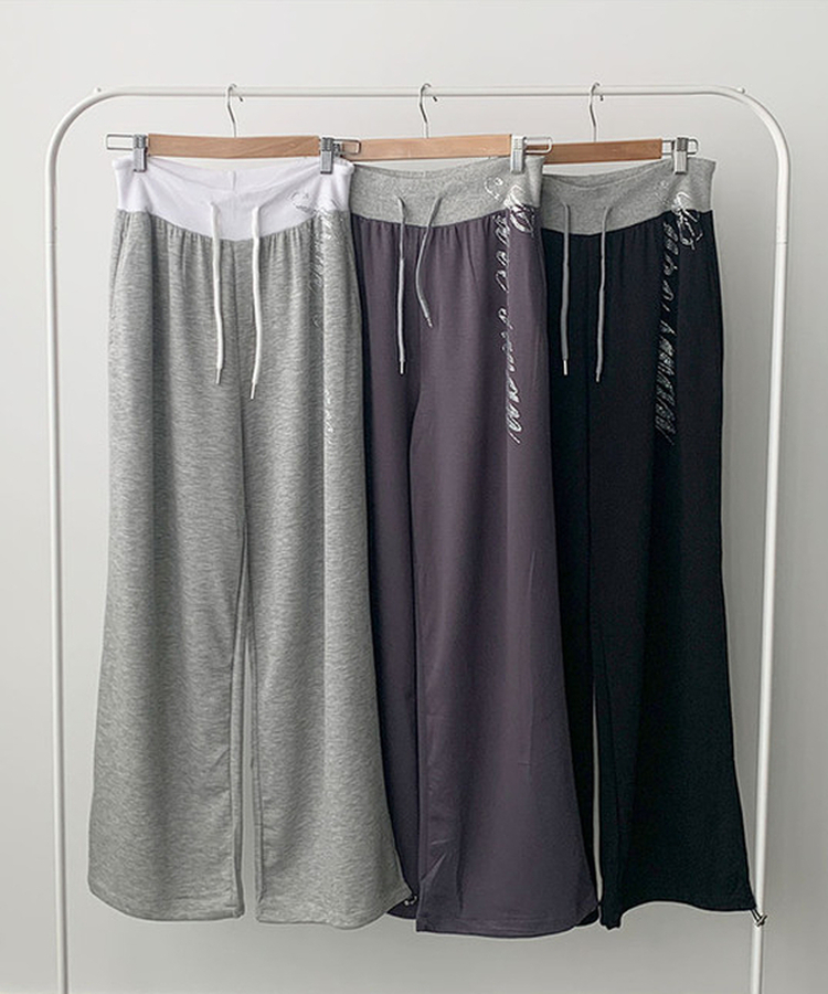 ビーズレタリングワトレーニングパンツ