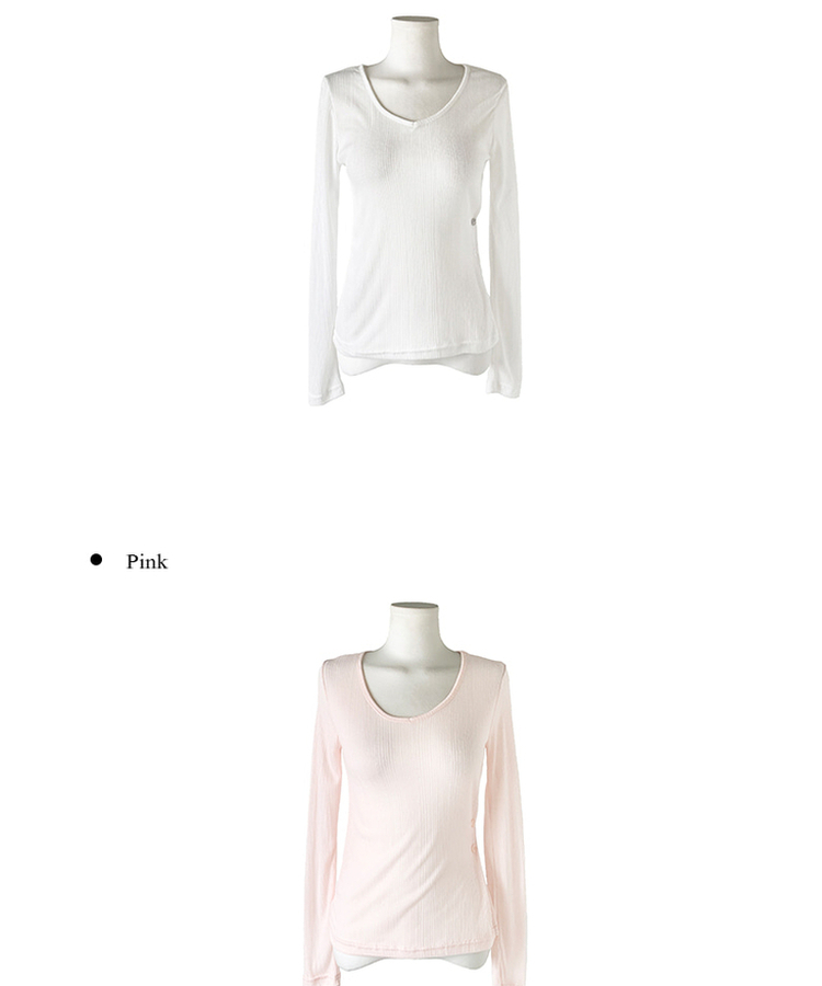 シースルーサイドツーボタンTシャツ(6color)