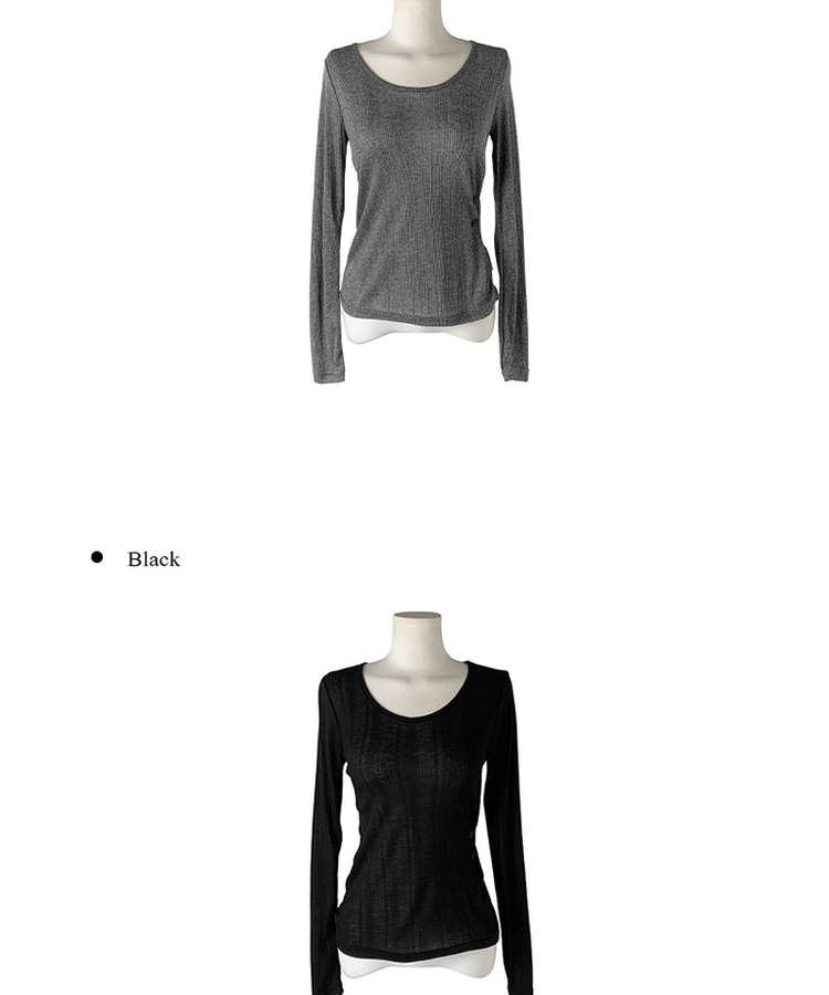 シースルーサイドツーボタンTシャツ(6color)