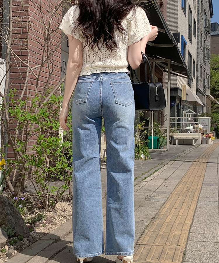 スクエアパンチング半袖ニット IVORY