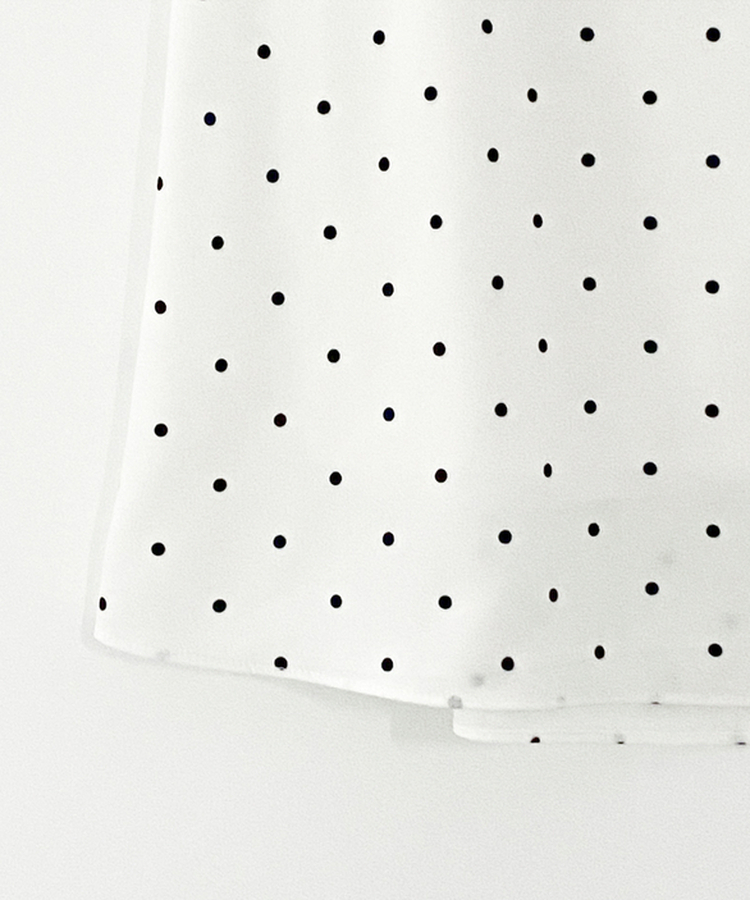 シフォンドットミディスカート