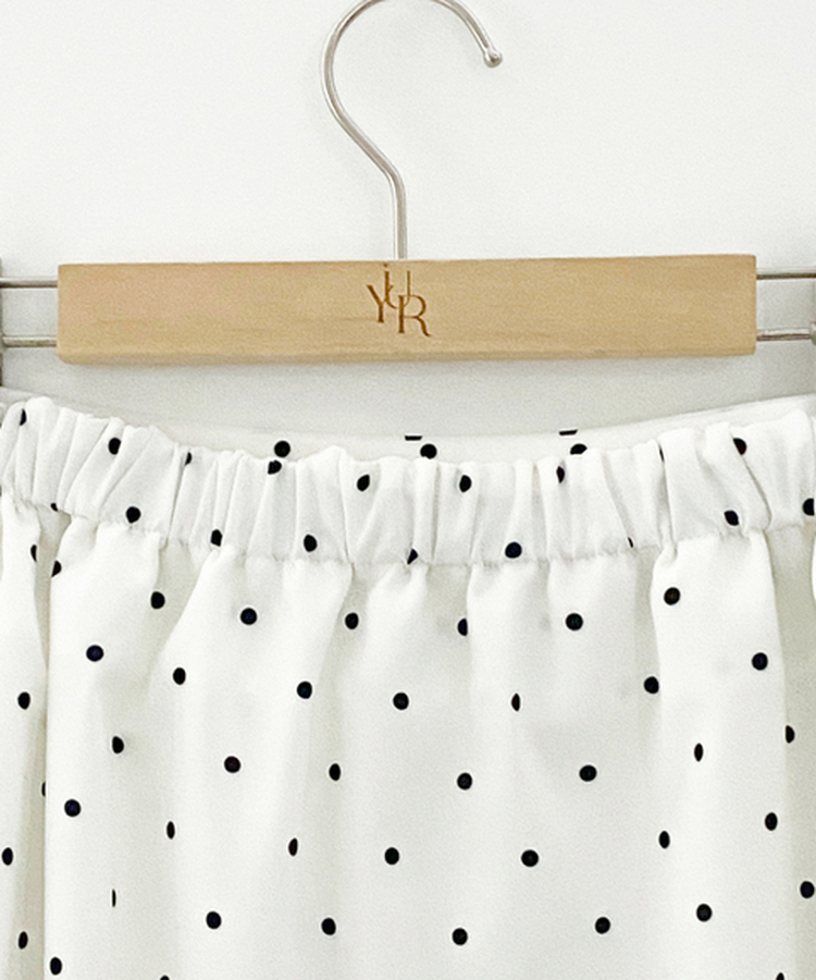 シフォンドットミディスカート