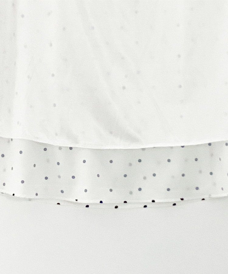 シフォンドットミディスカート