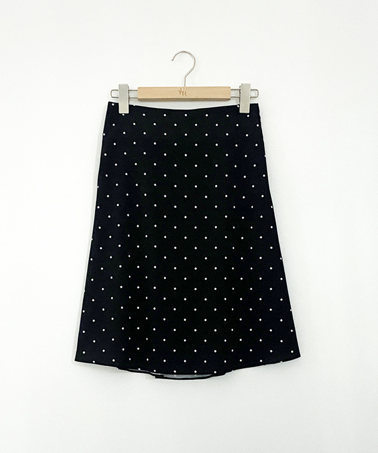 シフォンドットミディスカート