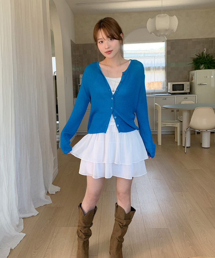 フリルベーシックキャミソール(5color) IVORY