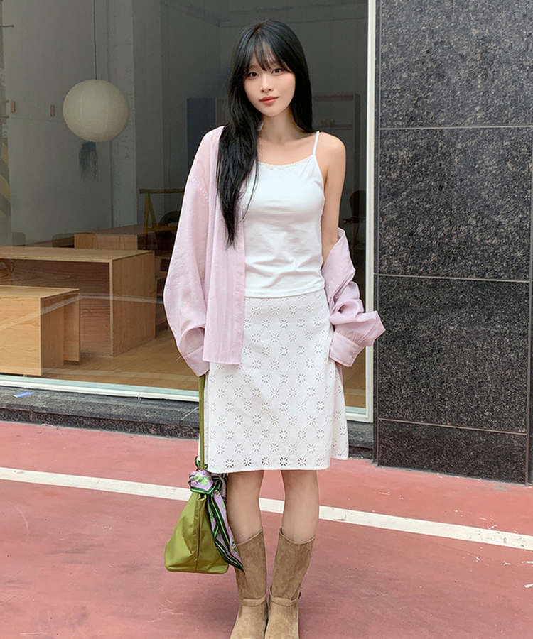 フリルベーシックキャミソール(5color) IVORY