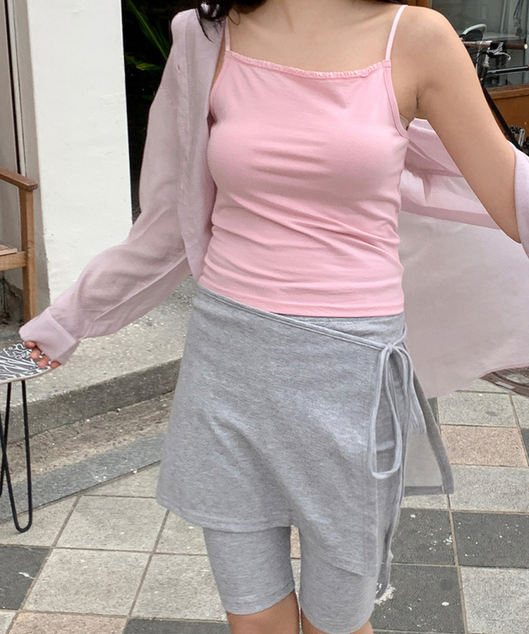 フリルベーシックキャミソール(5color) PINK