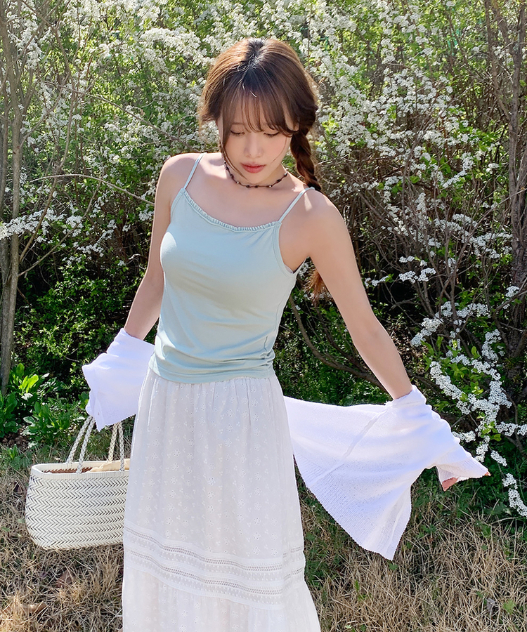 フリルベーシックキャミソール(5color) MINT