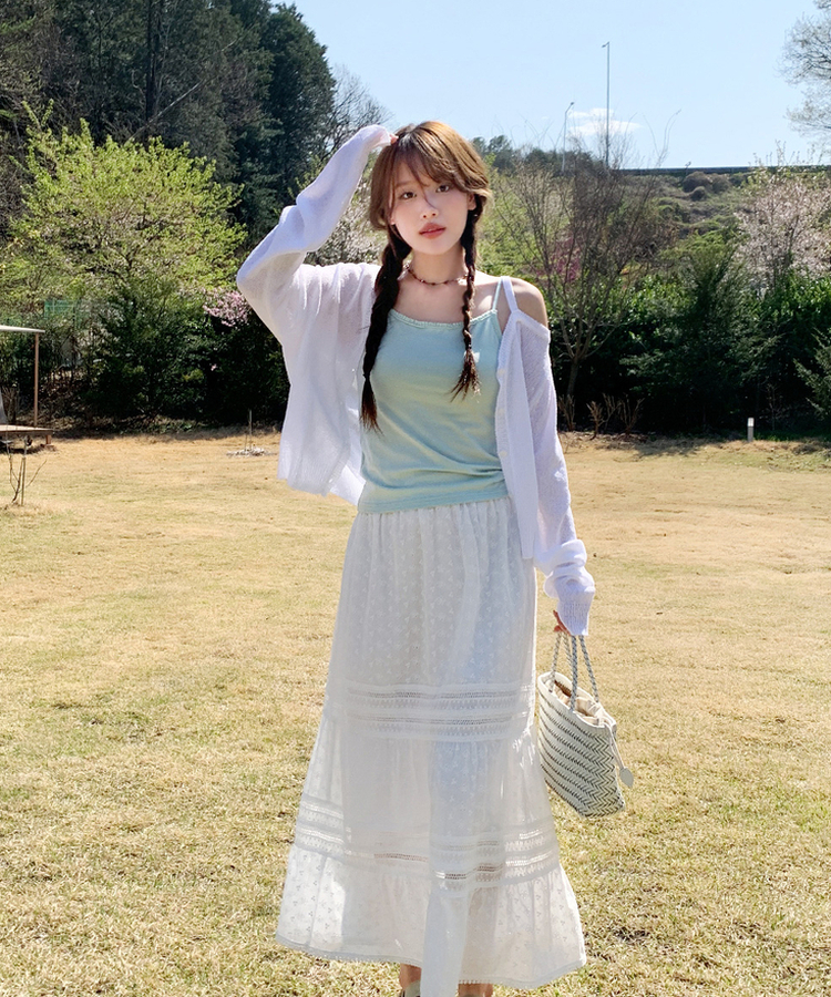 フリルベーシックキャミソール(5color) MINT