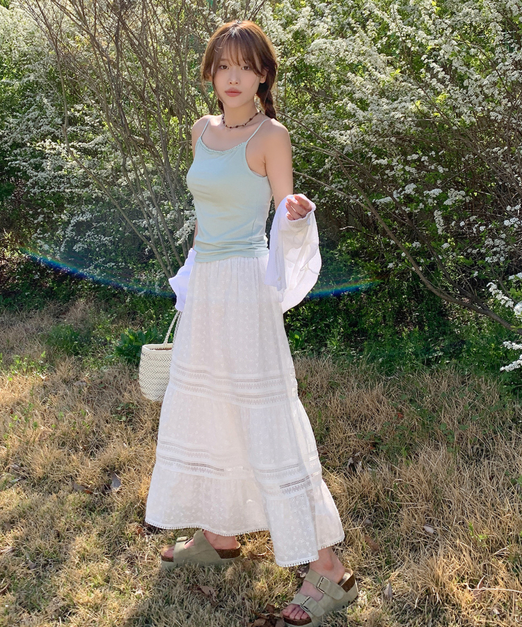 フリルベーシックキャミソール(5color) MINT