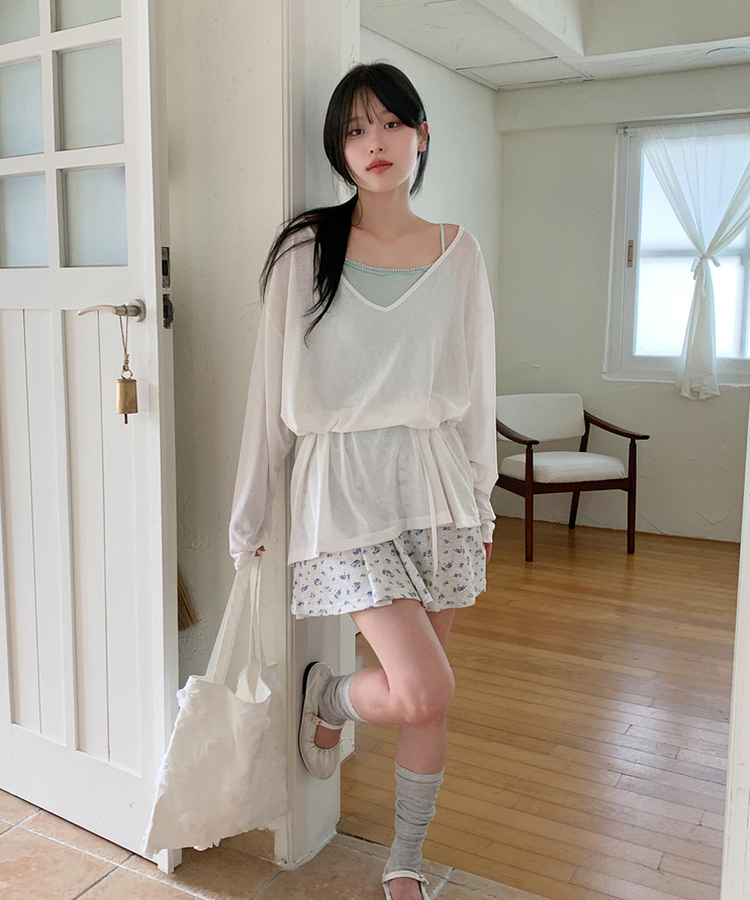 フリルベーシックキャミソール(5color) MINT