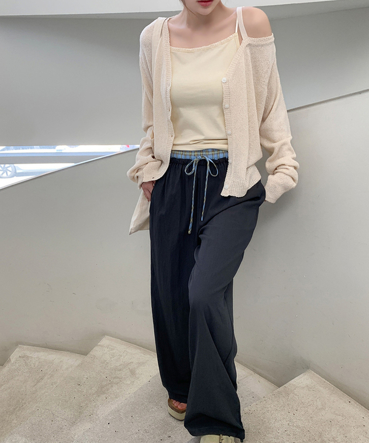 フリルベーシックキャミソール(5color) YELLOW