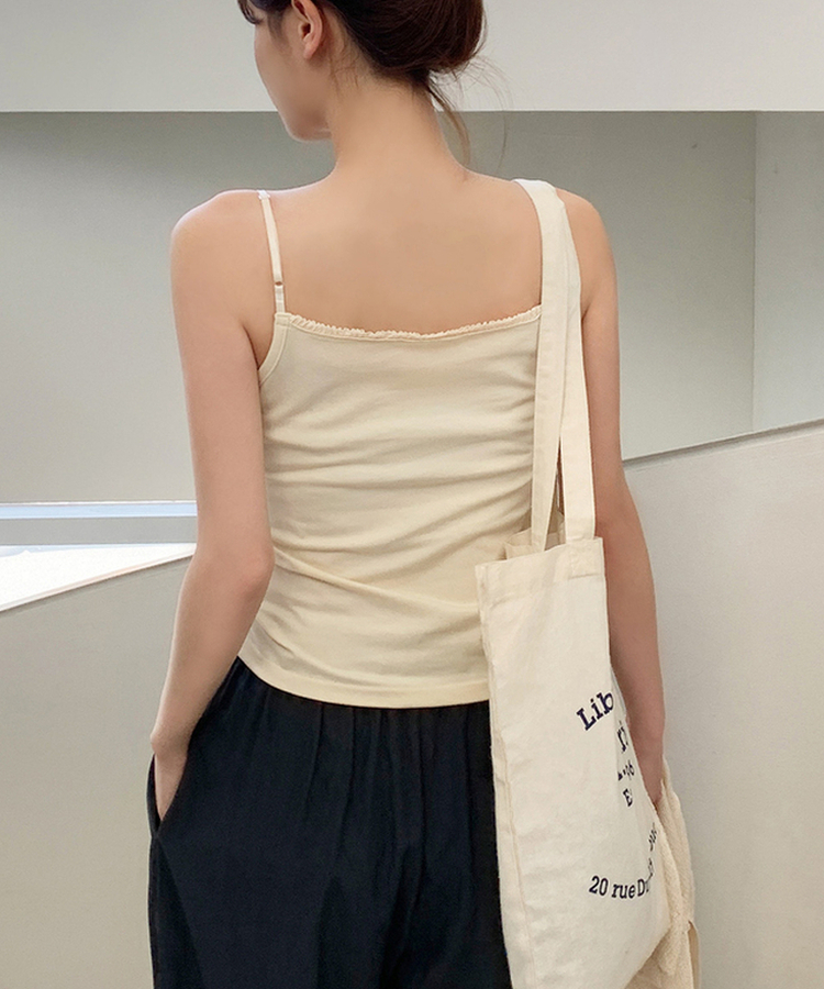 フリルベーシックキャミソール(5color) YELLOW