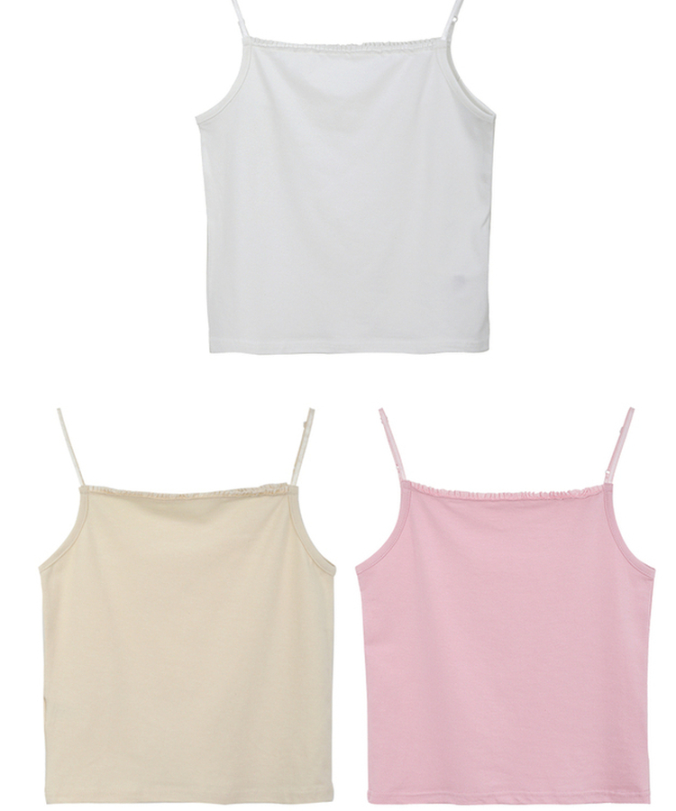 フリルベーシックキャミソール(5color)