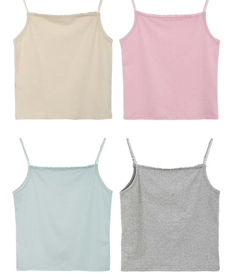フリルベーシックキャミソール(5color)