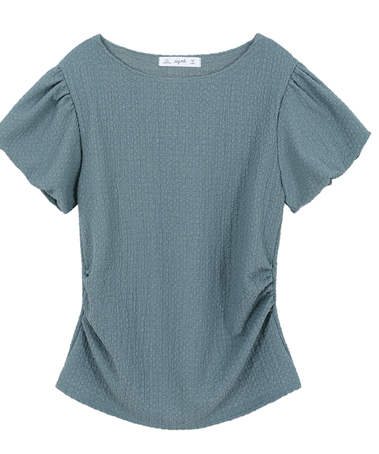 パフ半袖ブラウス