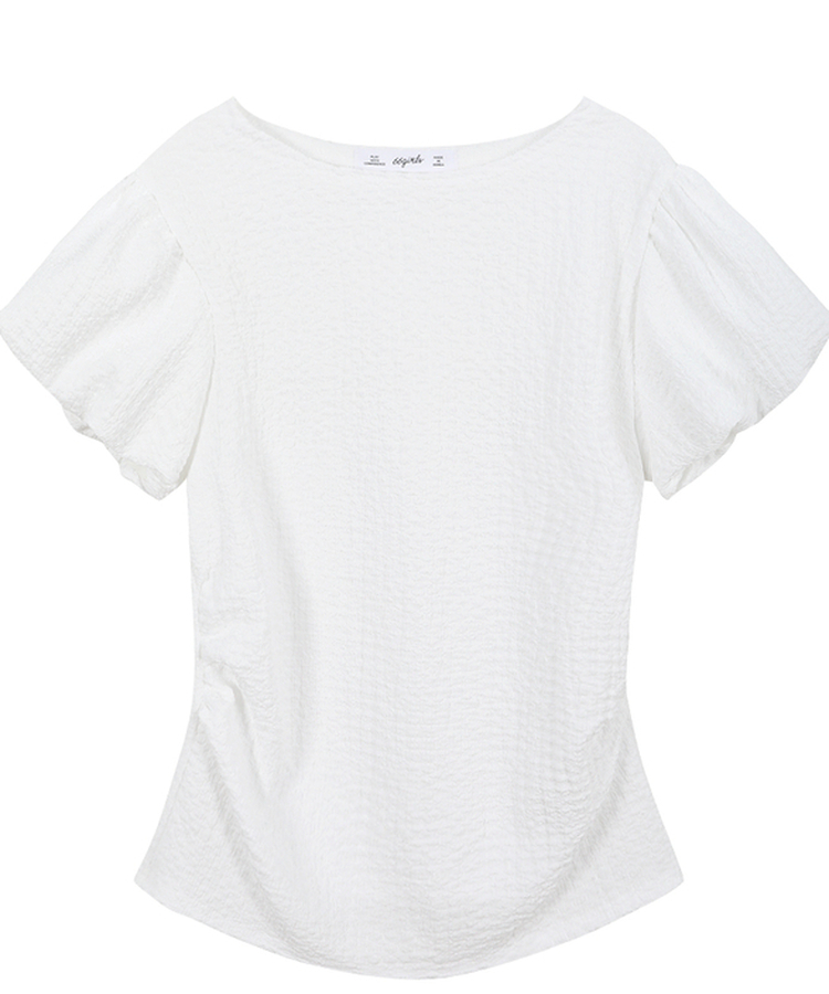 パフ半袖ブラウス