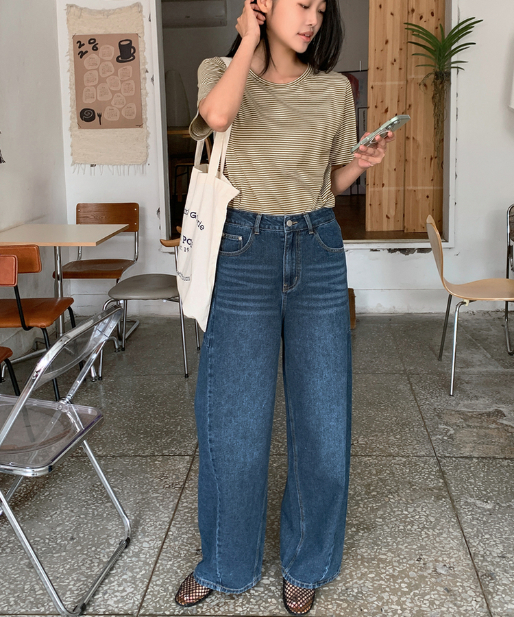 カットルーズバルーンデニムパンツ DEEP DENIM