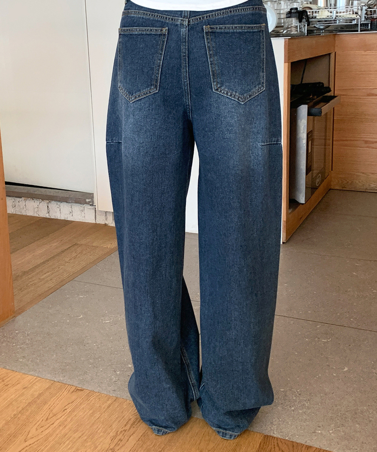 カットルーズバルーンデニムパンツ DEEP DENIM