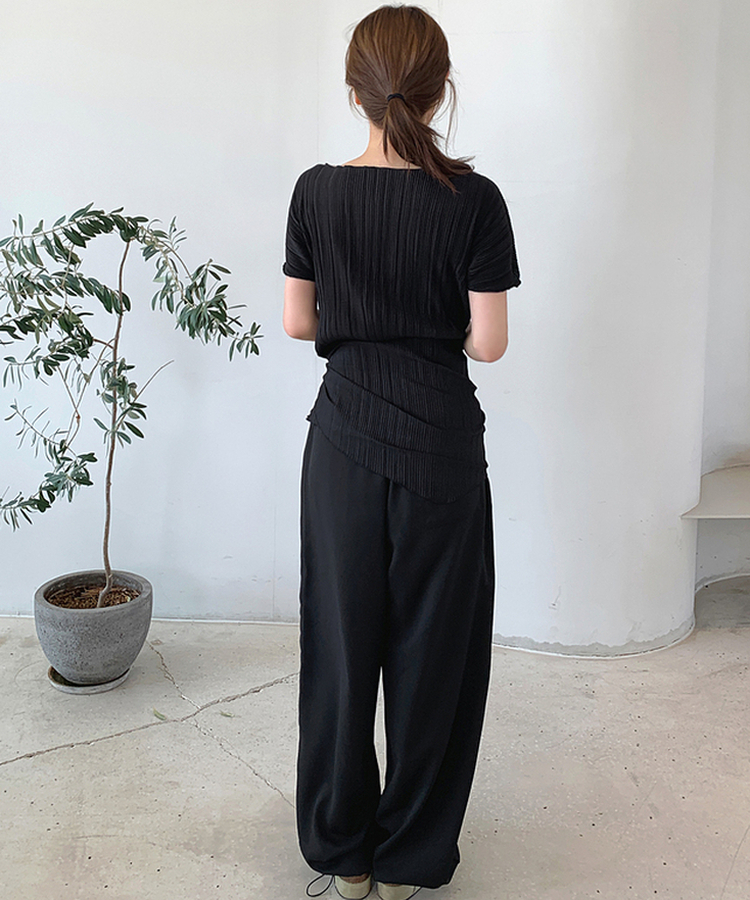 ワイドストリングスラックス BLACK