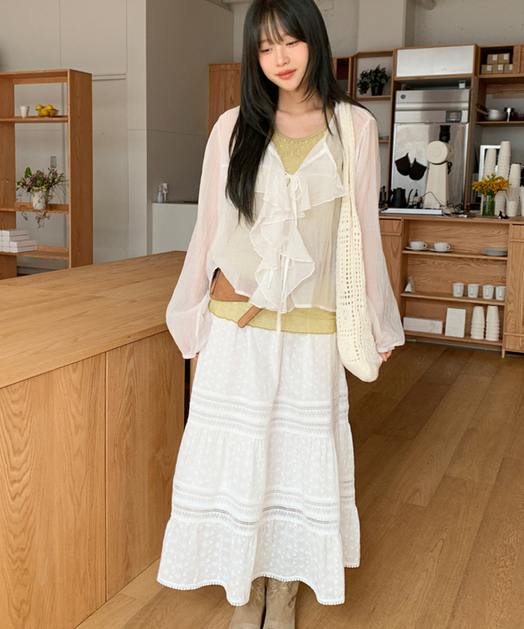 パフカーディガンブラウス IVORY