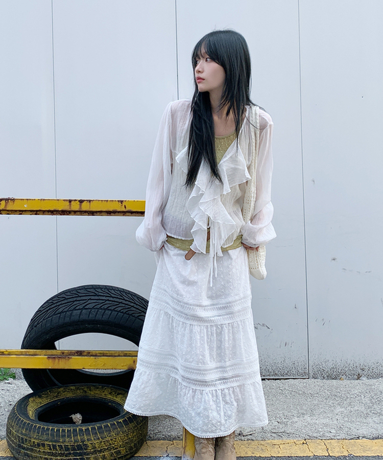 パフカーディガンブラウス IVORY