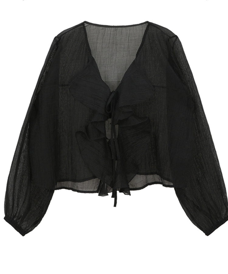 パフカーディガンブラウス