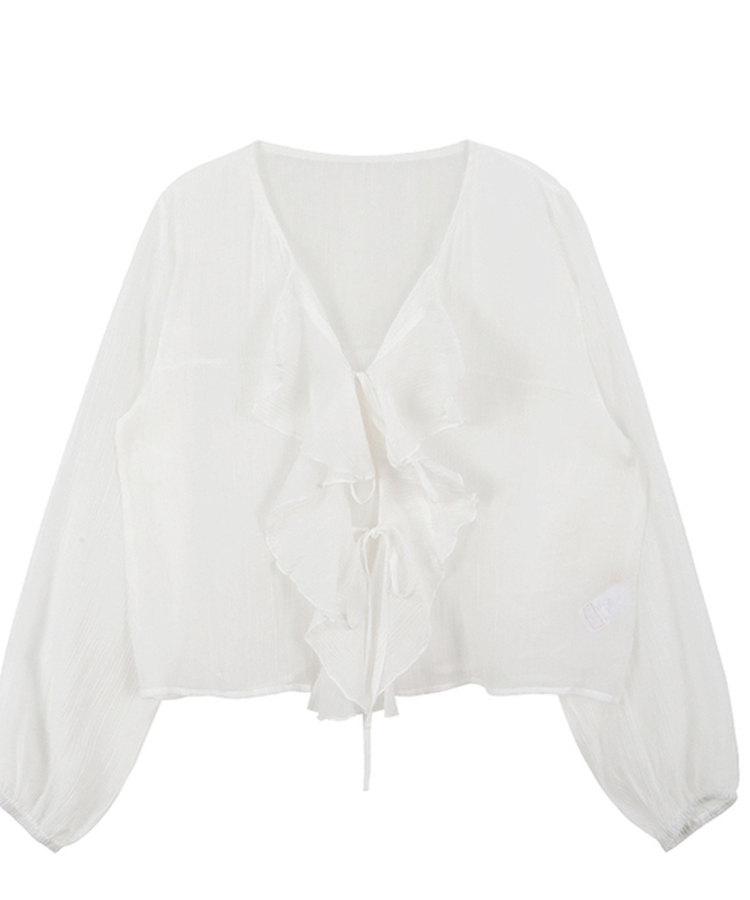 パフカーディガンブラウス