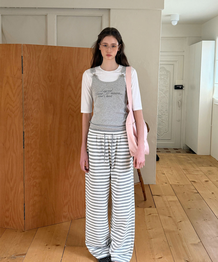 バックルストラップスリムタンク GREY