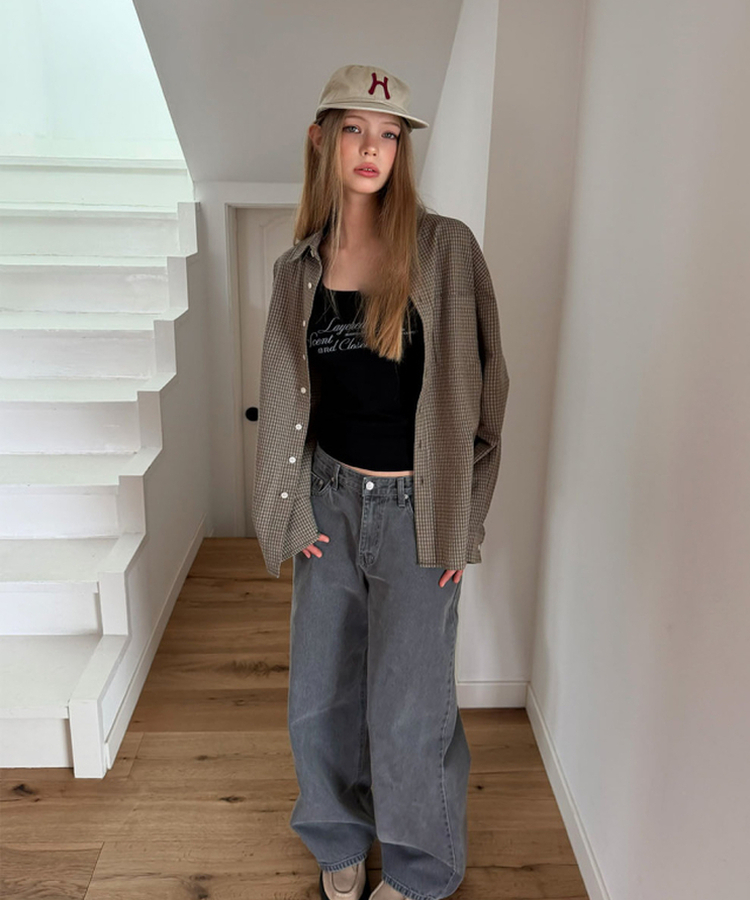 バックルストラップスリムタンク BLACK