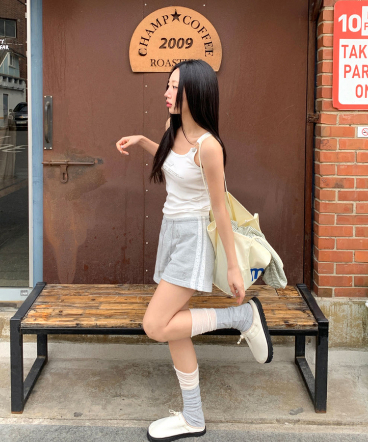 バックルストラップスリムタンク WHITE